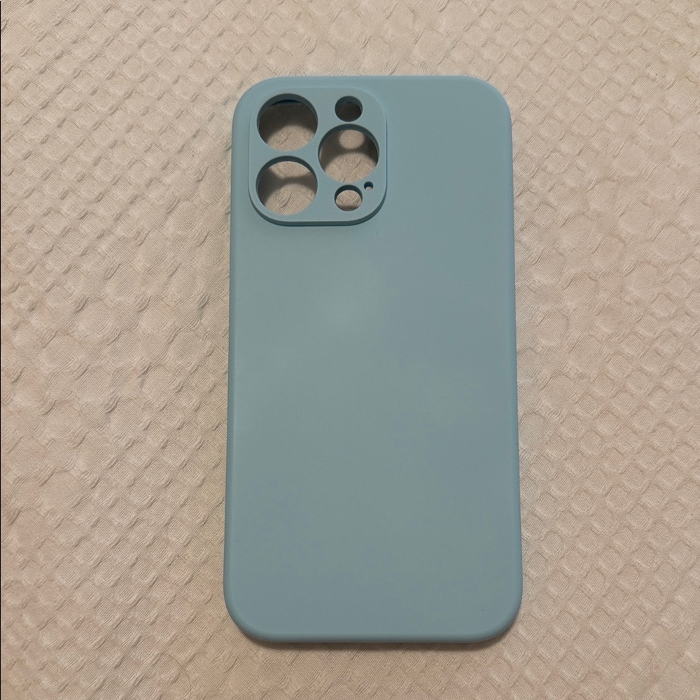 NEW Sky Blue Silicone Phone Case iPhone 14 Pro Max
